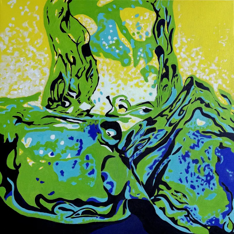 Allalingletscher, 2026, oil on canvas, 60 x 60 cm