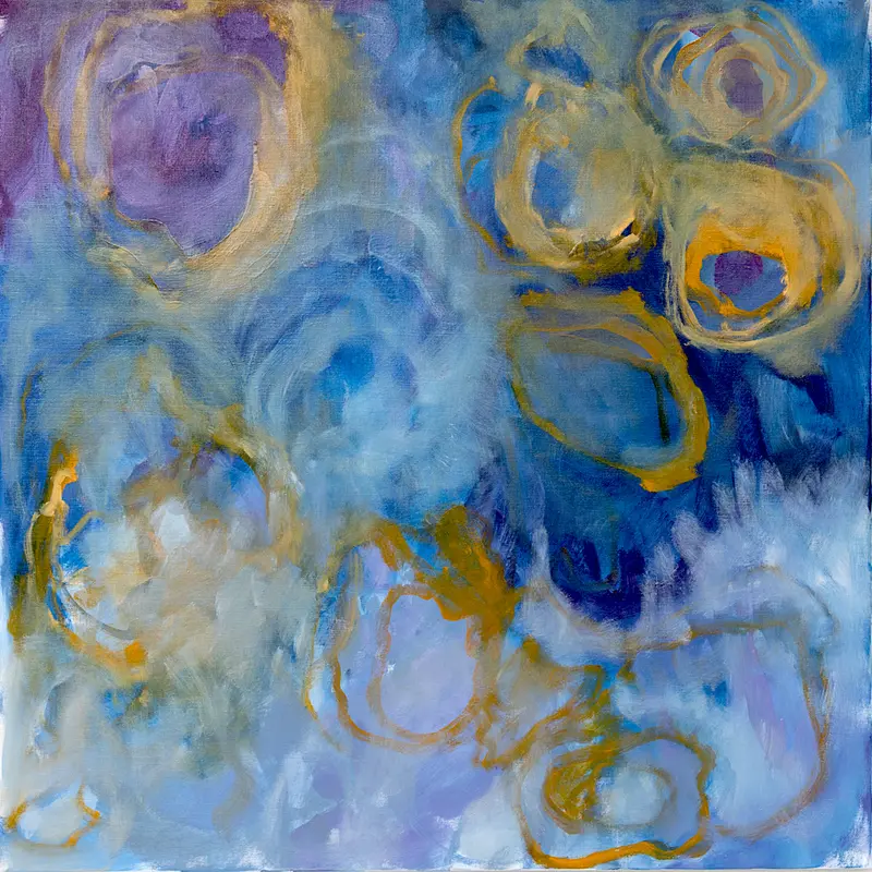 Anna Reber, Shiny Night, 2021 oil on canvas, 90 x 90 cm Kopie