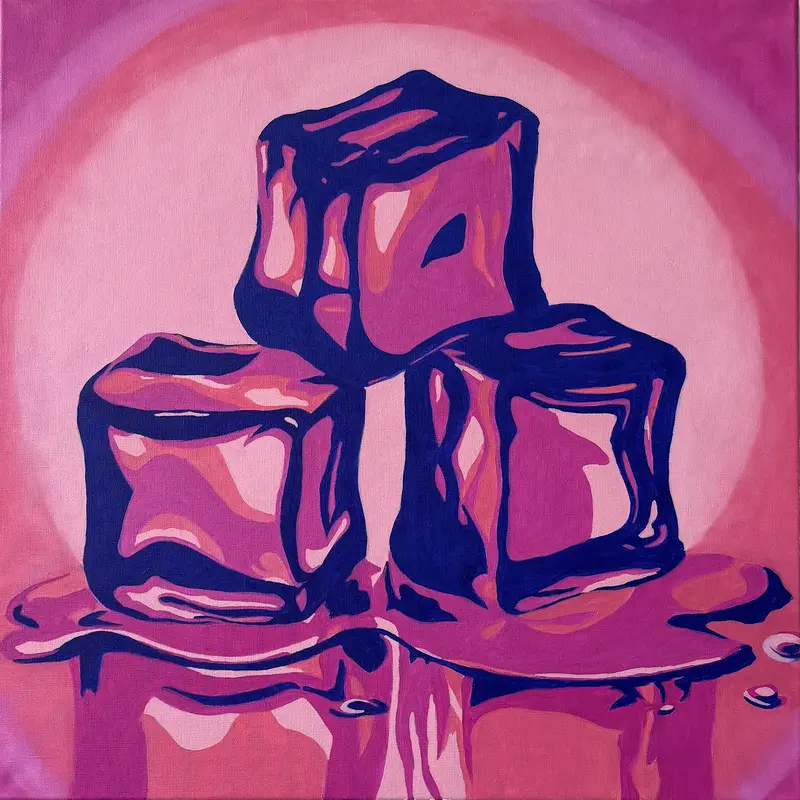 Austerdalsbreen, 2026, oil on canvas, 80 x 80 cm