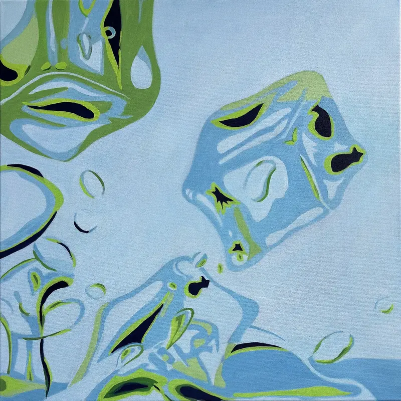 Bondhusvatnet Glacier Lake, 2026, oil on canvas, 60 x 60 cm