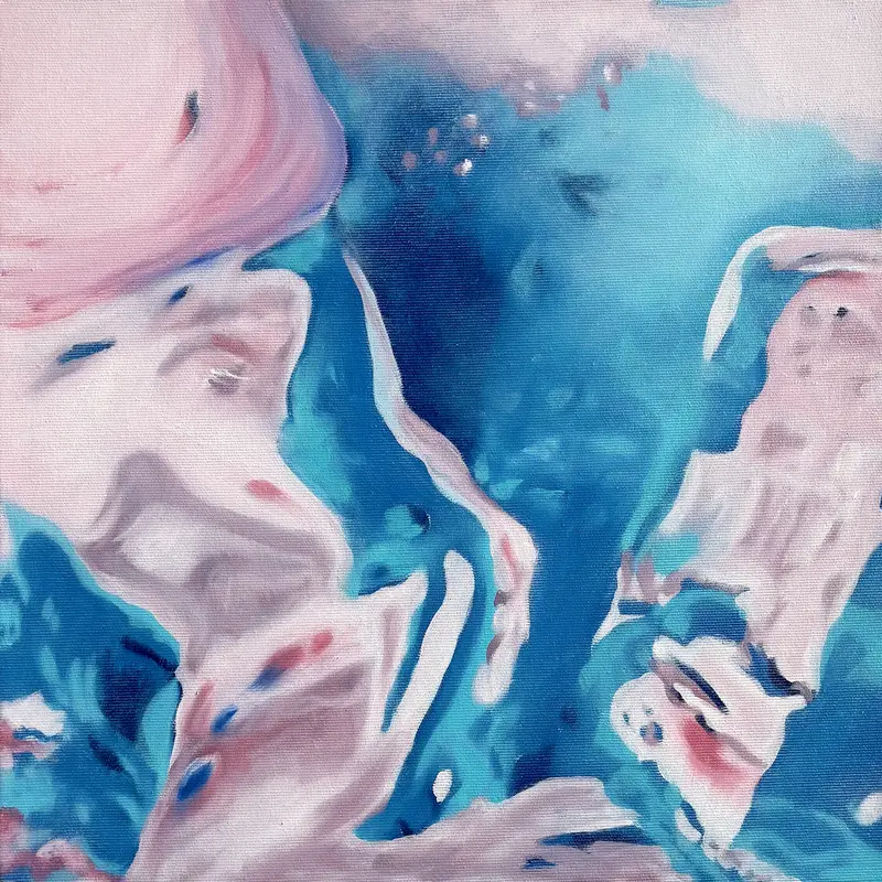 Brigsdalsbreen III, 2025, oil on canvas, 40 x 40 cm