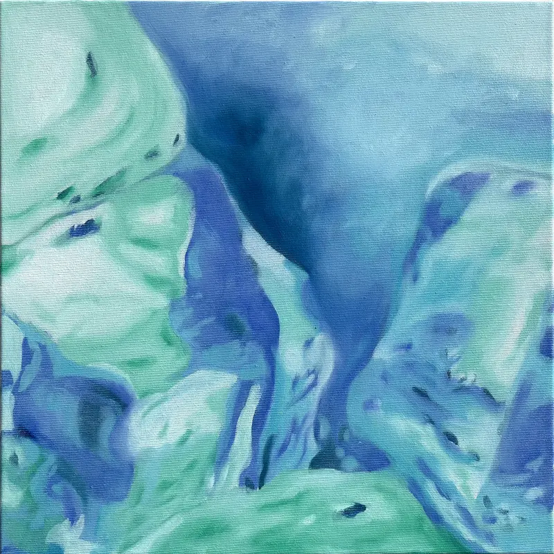 Brigsdalsbreen II, 2025, oil on canvas, 40 x 40 cm