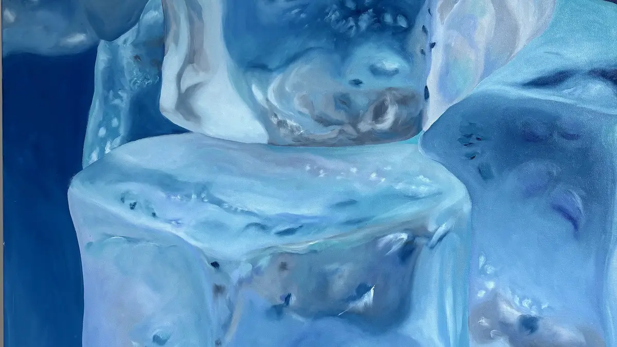 Jostedalsbreen, 2025, oil on canvas, 100 x 100 cm