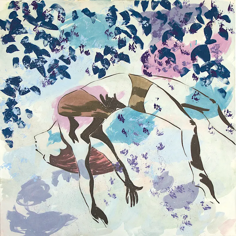 Losgelöst, 2017, acrylic on canvas, 100 x 100 cm