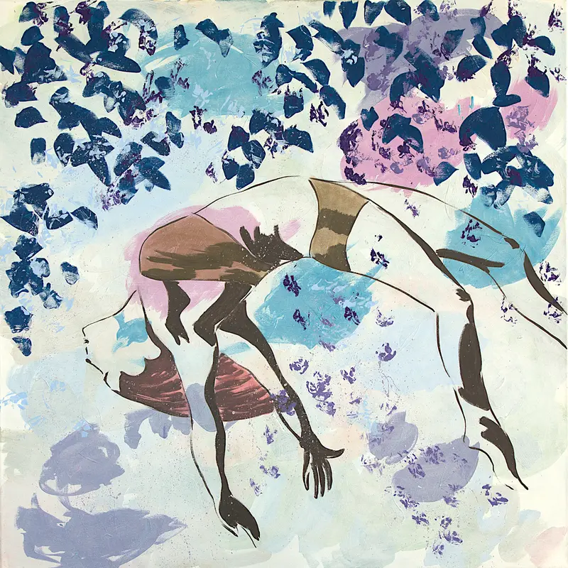 Losgelöst, 2017, acrylic on canvas, 100 x 100 cm