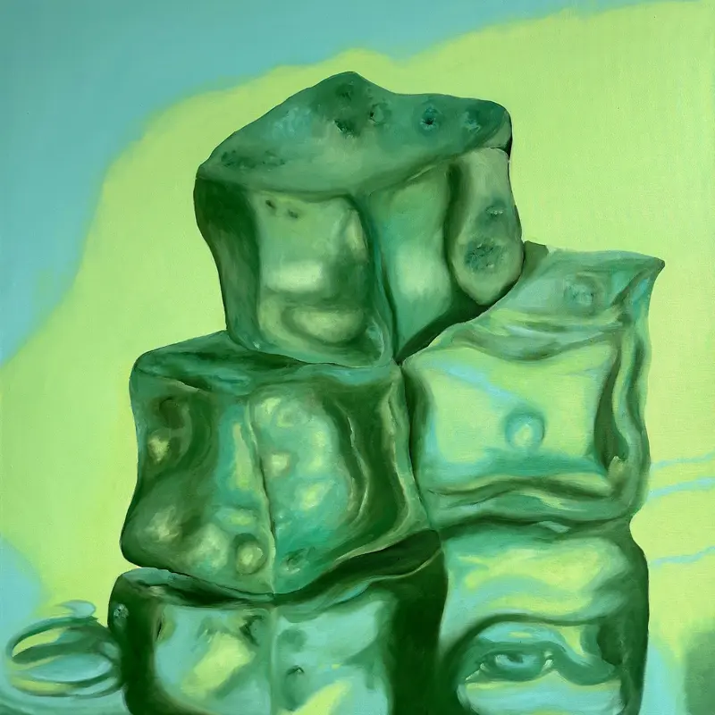 Nigardsbreen, 2025, oil on canvas, 100 x 100 cm