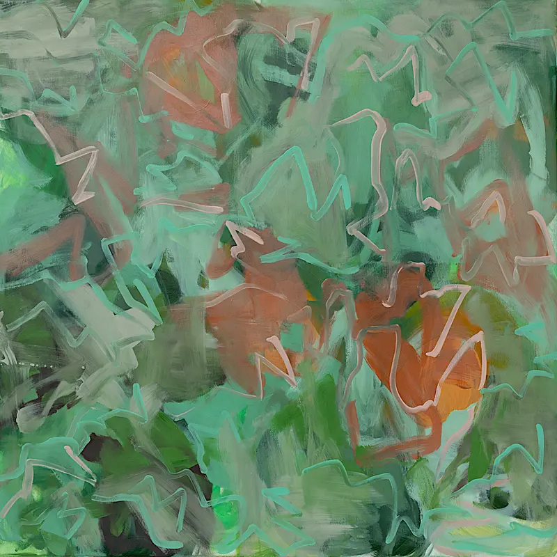Poppy Field near Avenches, 2019, oil on canvas, 106 x 106 cm