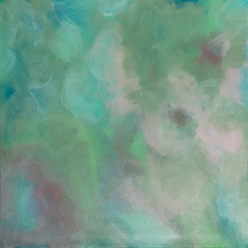 The Water Lily drowns, 2020, oil on canvas, 80 x 80 cm
