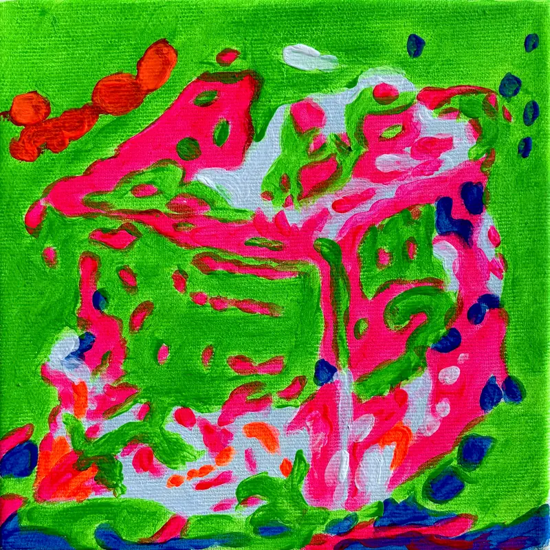 Vibrant III, 2026, Acryl : Leinwand, 20 x 20 cm