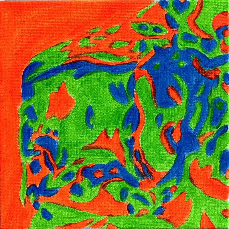 Vibrant IV, Acryl : Leinwand, 20 x 20 cm