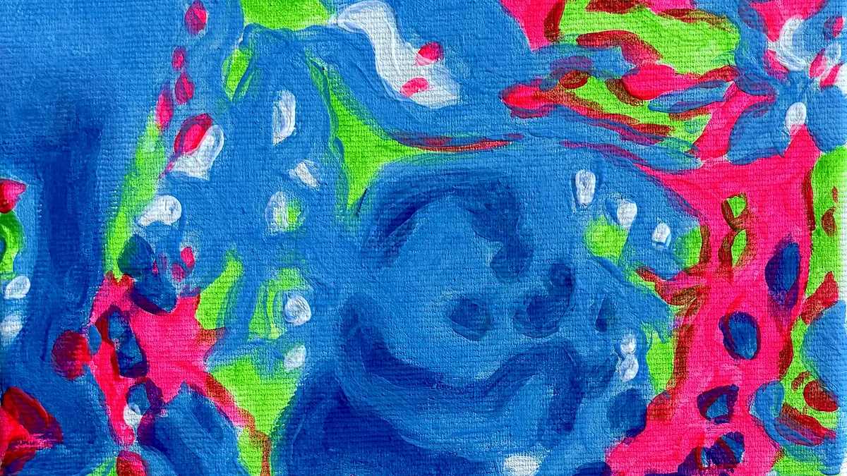 Vibrant I, 2026, Acryl : Leinwand, 20 x 20 cm