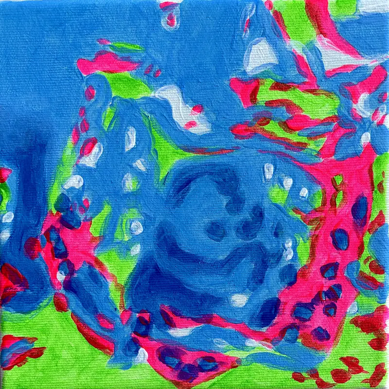 Vibrant I, 2026, Acryl : Leinwand, 20 x 20 cm